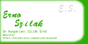 erno szilak business card